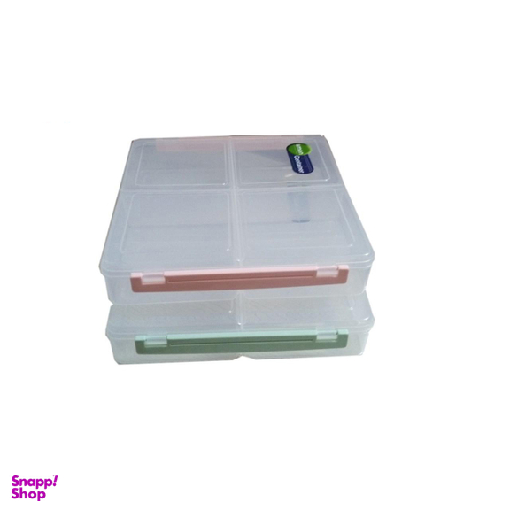 ظرف نگهدارنده پلاستیکی لیمون مدل ZNP002 چهار خانه متوسط
