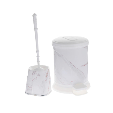 ست سطل زباله و فرچه ونوس پلاستیک (Venus Plastic) مدل سنگی 20