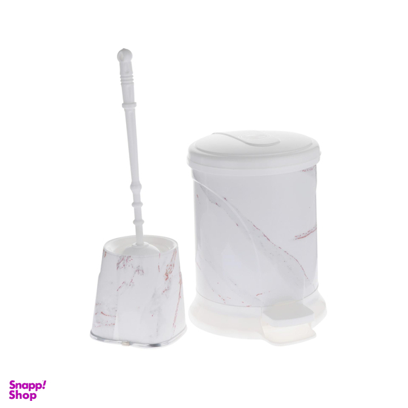 ست سطل زباله و فرچه ونوس پلاستیک (Venus Plastic) مدل سنگی 20