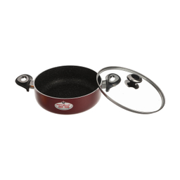 قابلمه کوتاه گرانیتا زرساب با در شیشه ای مدل GT-424KG سایز 24