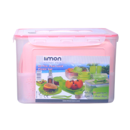 سبد پیک نیک 85 پارچه لیمون (Limon) مدل لبخند