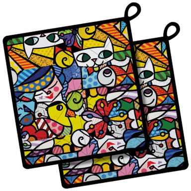 دستگیره آشپزخانه مدل K1-100003 رنگ مشکی سایز 18*18 سانتی‌ متر بسته 2 عددی