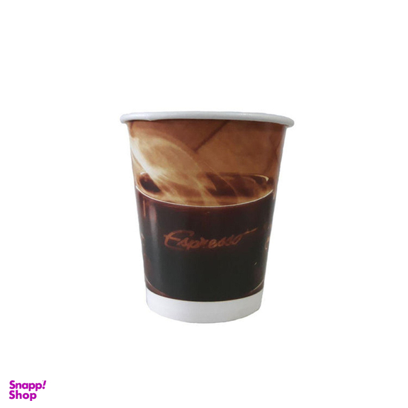 لیوان یکبار مصرف کاغذی الین پلاست مدل KGH3-100 بسته 100 عددی رنگ خاکی
