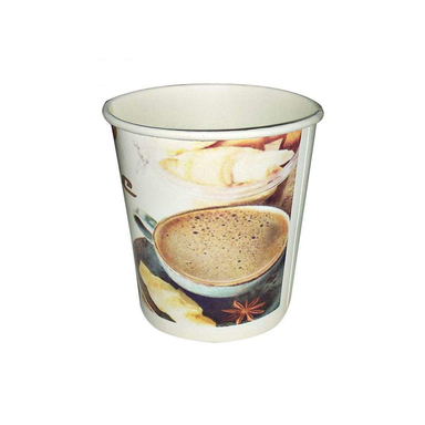 لیوان یکبار مصرف کاغذی الین پلاست مدل KGH4-100 بسته 100 عددی رنگ نسکافه ای
