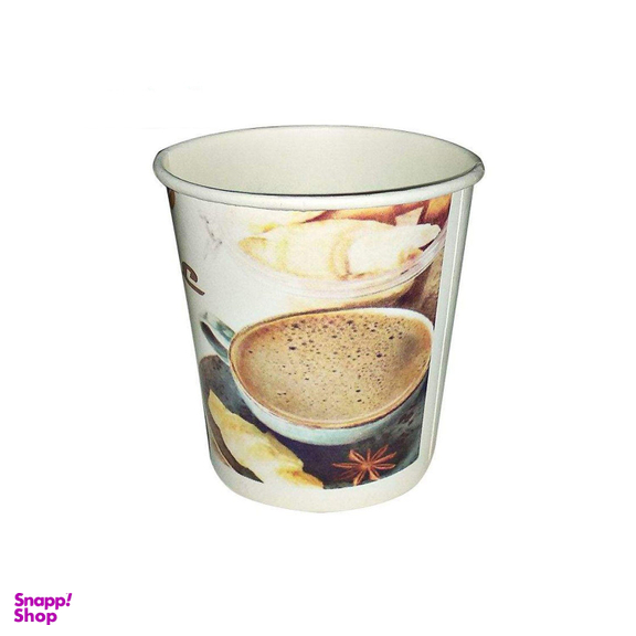 لیوان یکبار مصرف کاغذی الین پلاست مدل KGH4-100 بسته 100 عددی رنگ نسکافه ای
