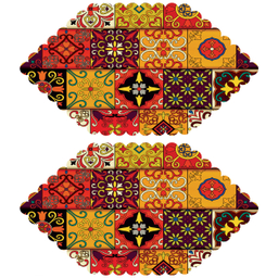 رومیزی مدل T5-42541 بسته 2 عددی چند رنگ سایز 50*30*1 سانتی‌ متر