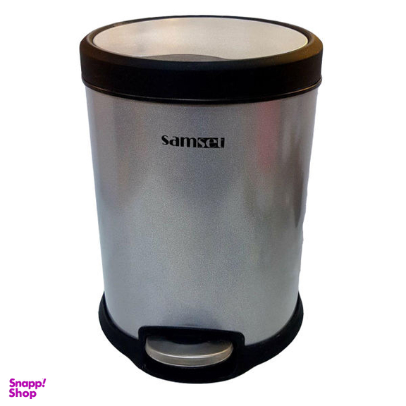 سطل زباله 5 لیتری پدالی سام ست مدل Metallic silver