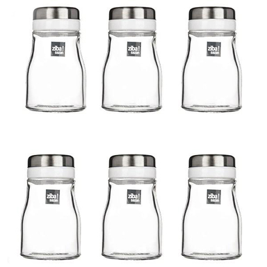 جا ادویه‌ای استیل زیباسازان مدل پینگو کد 11112 بسته 6 عددی