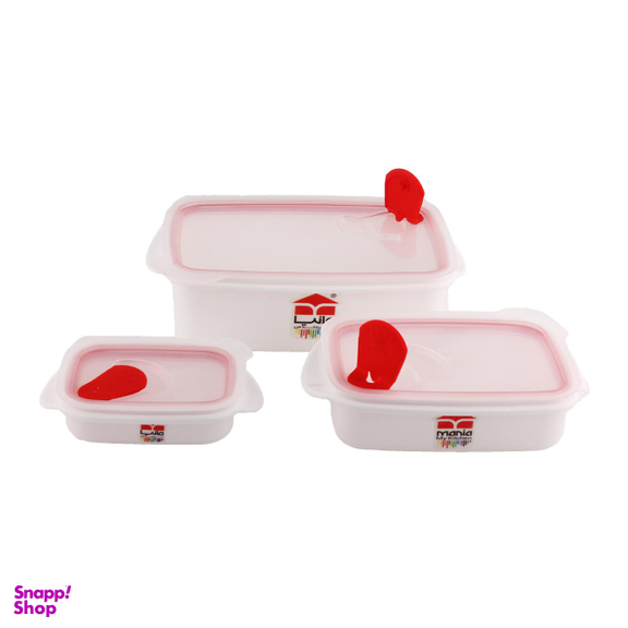 ظرف ماکروویو مانیا مدل air sealed بسته 3 عددی
