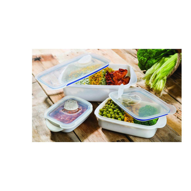 ظرف ماکروویو مانیا مدل air sealed بسته 3 عددی
