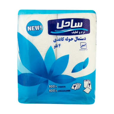 دستمال حوله ای ساحل مدل 001 بسته 4 عددی