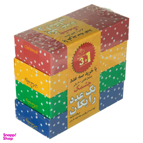 دستمال کاغذی 100 برگ چشمک مدل Spotted بسته 4 عددی