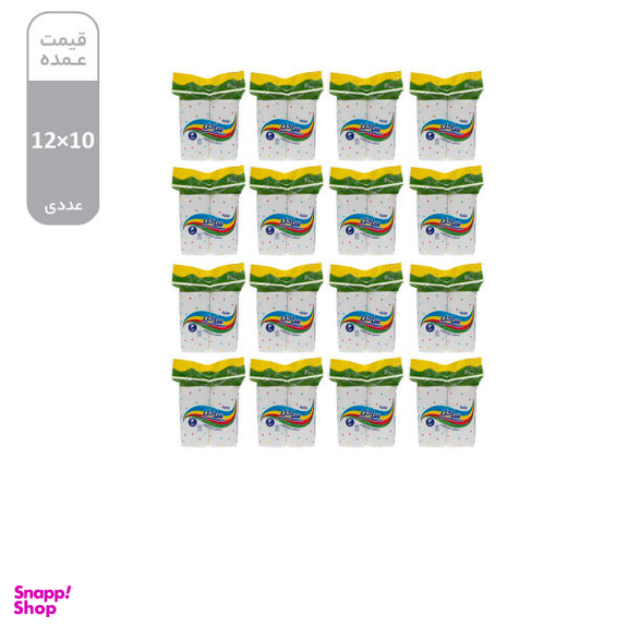 دستمال حوله ای ساحل کد 06 بسته 12 عددی