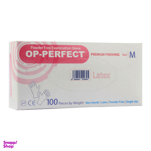 دستکش لاتکس مدل OP-PERFECT بسته 100 عددی