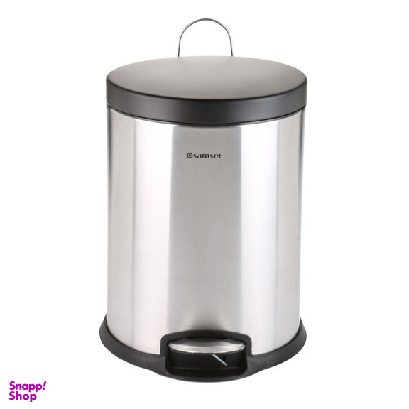 سطل زباله پدالی سام ست مدل F طرح استوانه ای کد 45134 ظرفیت 12 لیتری