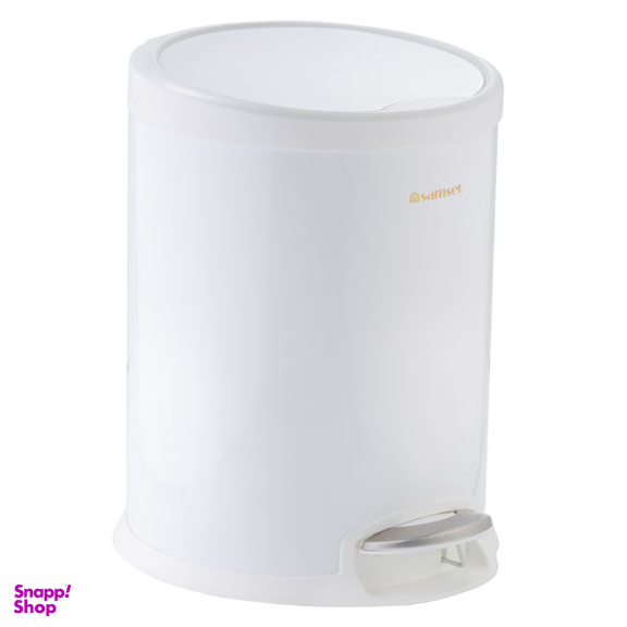 سطل زباله پدالی سام ست مدل V طرح استوانه ای کد 45139 ظرفیت 16 لیتری