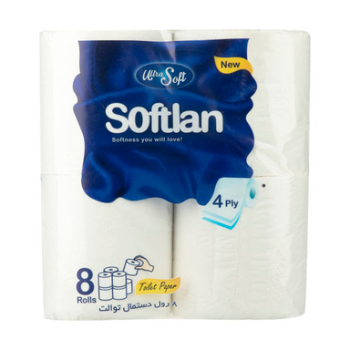 دستمال توالت سافتلن (Softlan) بسته 8 عددی