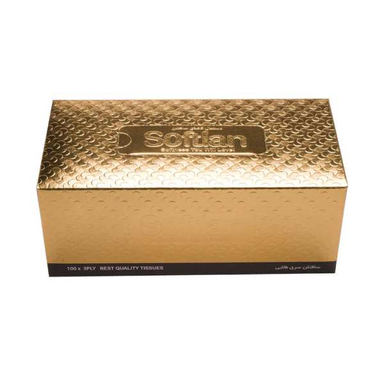 دستمال کاغذی 100 برگ سافتلن مدل gold