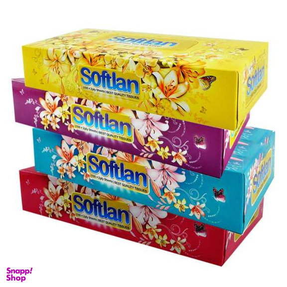 دستمال کاغذی 100 برگ سافتلن مدل youwilllove بسته 4 عددی
