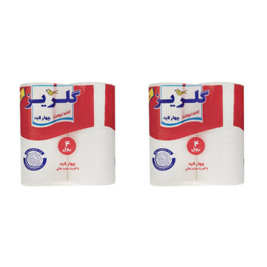 دستمال توالت گلریز مدل AB-4 بسته 2 عددی