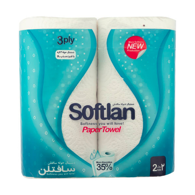 دستمال حوله کاغذی سافتلن بسته 2 عددی