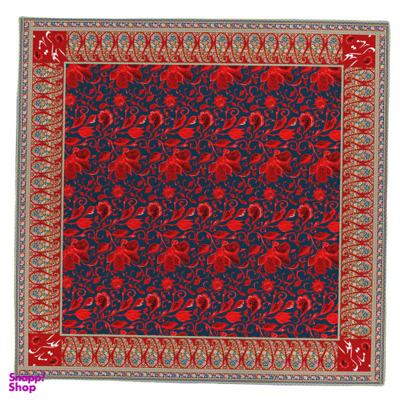 رومیزی طرح گل قرمز یلدا کد 9982