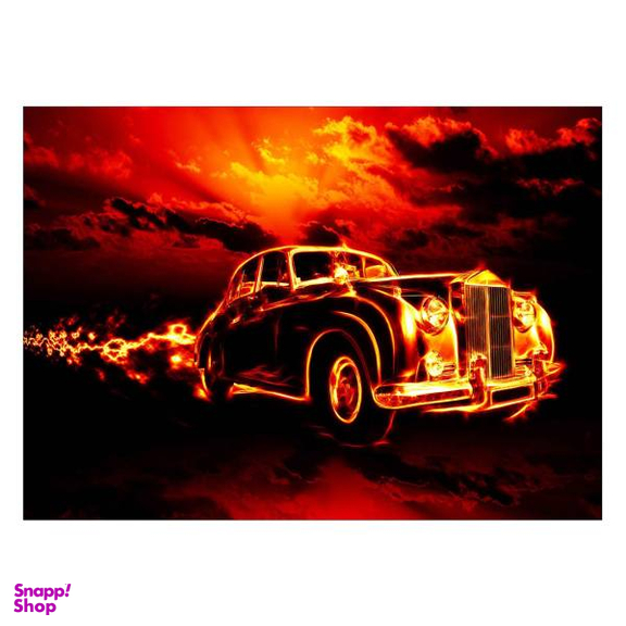 تابلو شاسی ونسونی طرح Fire Car سایز 50x70 سانتی متر