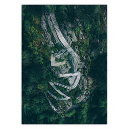 تابلو شاسی ونسونی طرح Mountain Stairs سایز 50x70 سانتی متر