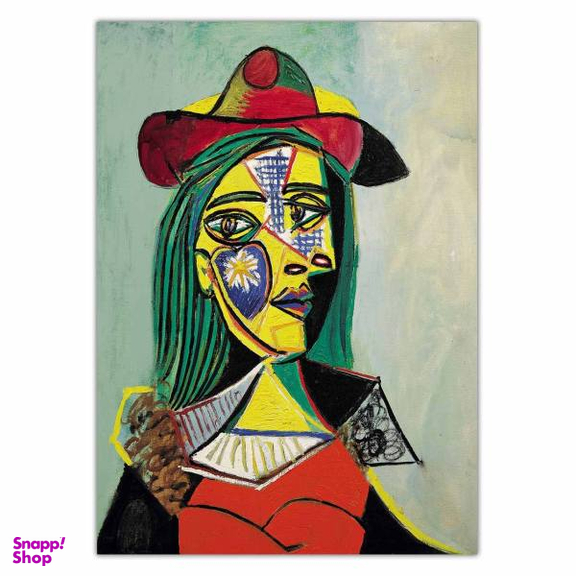 تابلو شاسی ونسونی طرح Woman In Hat And Fur Collar سایز 50x70 سانتی متر