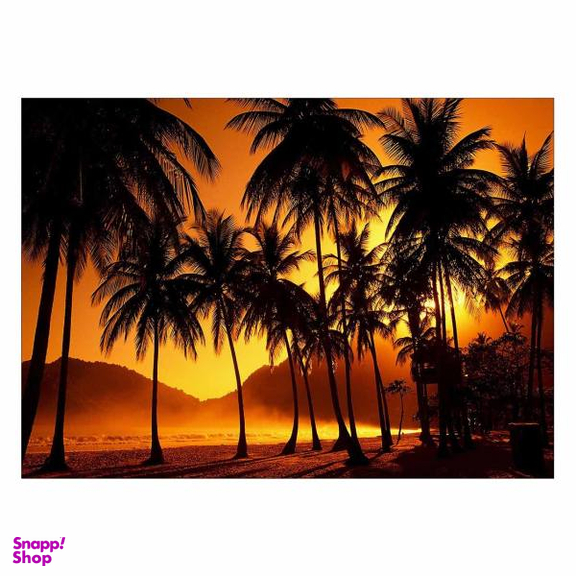 تابلو شاسی ونسونی طرح Sunset Beyond Palms سایز 30x40 سانتی متر