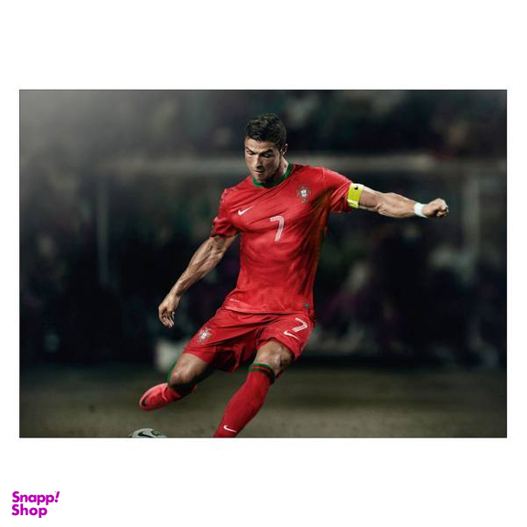 تابلو شاسی ونسونی طرح Cristiano Ronaldo Euro 2016 سایز 50x70 سانتی متر