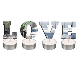شمع وارمر اِلِنسی مدل LOVE مجموعه 4 عددی