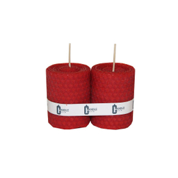 شمع آوین مدل 05 موم عسلی بسته دو عددی