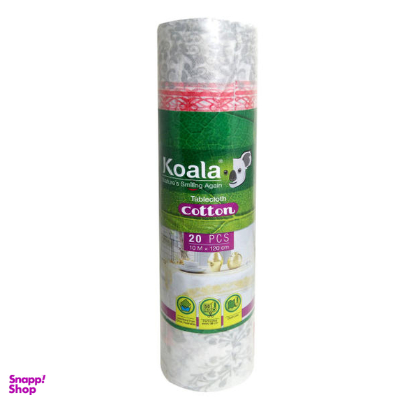 سفره یکبار مصرف کوالا مدل Cotton Silver Roses رول 10 متری