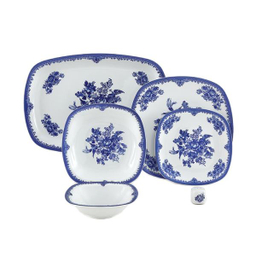 سرویس غذاخوری 27 پارچه چینی زرین ایران سری کواترو مدل فلورانس درجه یک