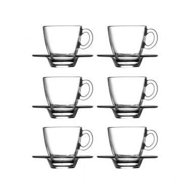 ست فنجان و نعلبکی پاشاباغچه مدلAqua کد 95756 -بسته 6 عددی