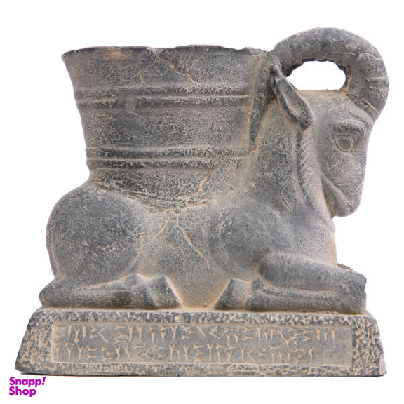 مجسمه تندیس و پیکره شهریار مدل ریتون گاو شاخدار کد MO1850