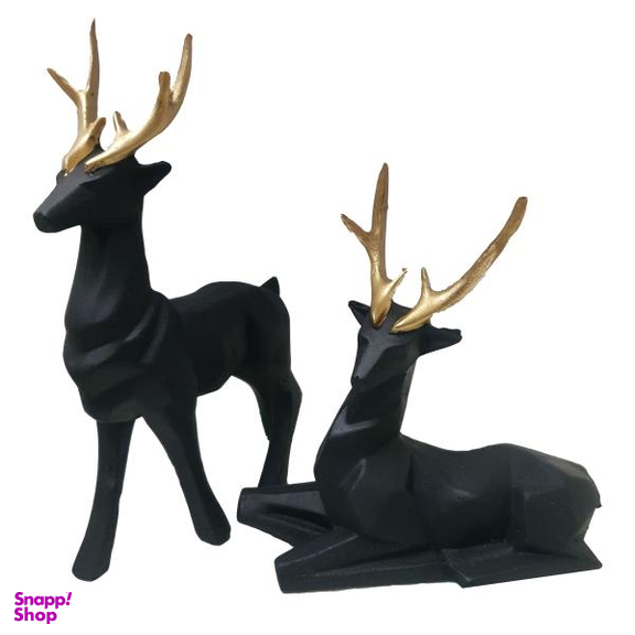 مجسمه مدل گوزن گرافیکی مجموعه 2 عددی