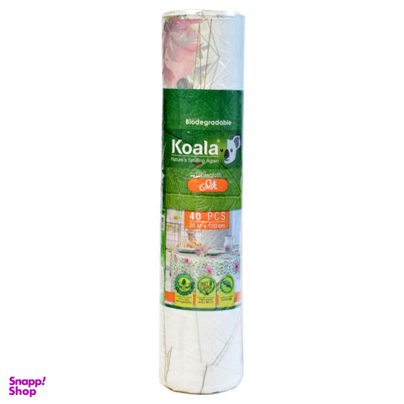 سفره یکبار مصرف کوالا مدل حریر طرح گل رز رول 20 متری