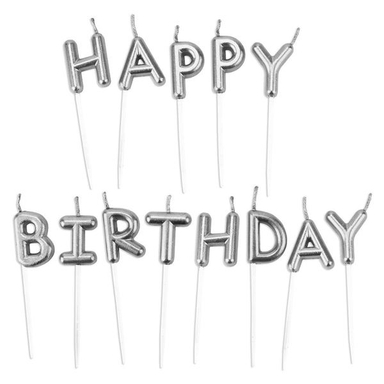 شمع تولد بانیبو (Banibo) مدل Silver Happy Birthday