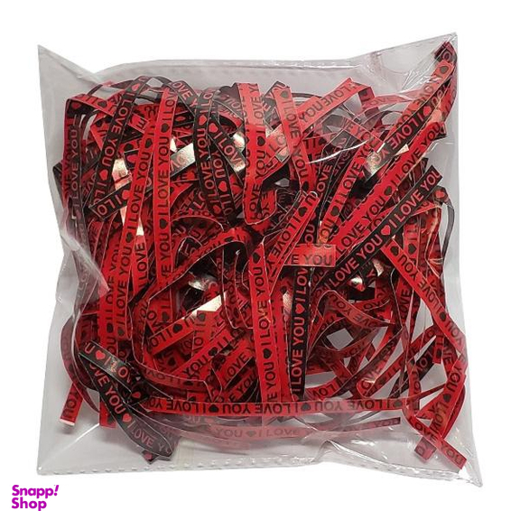 پوشال تزیینی براق مدل نوشته I LOVE YOU بسته 3 عددی