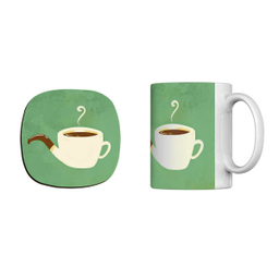 ماگ ترمه طراحان ایده مدل یک فنجان نیکوتین کد cfp1015 به همراه زیرلیوانی