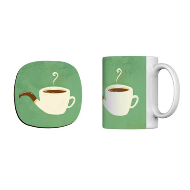 ماگ ترمه طراحان ایده مدل یک فنجان نیکوتین کد cfp1015 به همراه زیرلیوانی