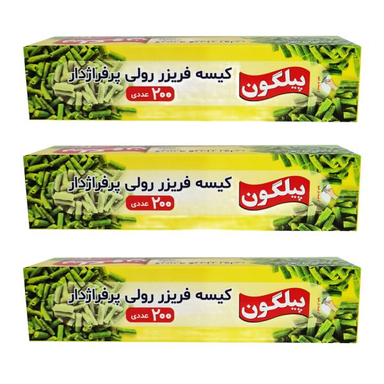 کیسه فریزر پیلگون مدل پرفراژدار مقاوم سه رول 200 عددی