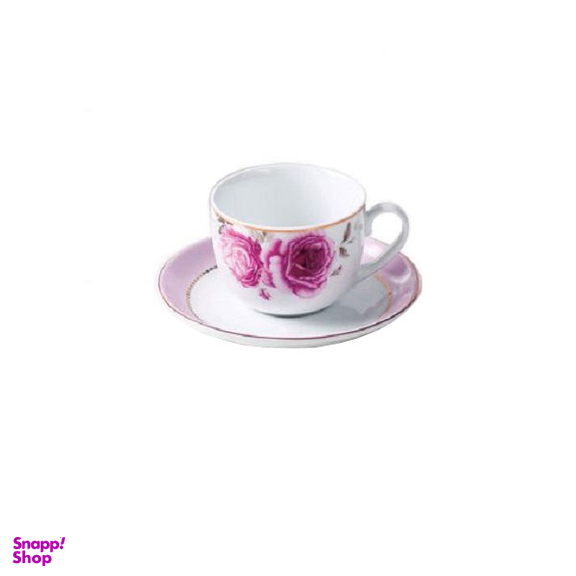 سرویس چای خوری 12 پارچه چینی زرین ایران طرح رزفلاور درجه عالی