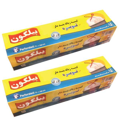 کیسه زباله پیلگون مدل 15BAND دو بسته 15 عددی