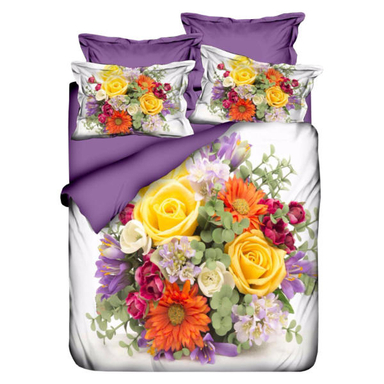 سرویس ملحفه ژوان ژوزه مدل Flower دو نفره 6 تکه