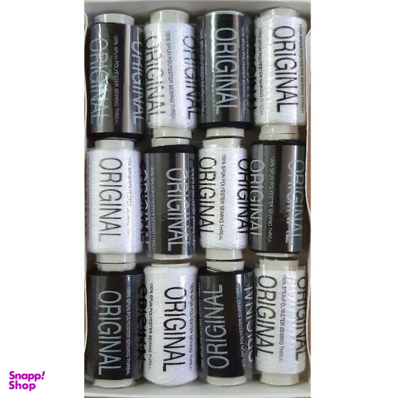 نخ خیاطی مدل WTE -BLK کد SHR-61 بسته 12 عددی