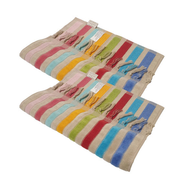 حوله دستی آذرریس تبریز مدل زارا سایز 40 × 80 سانتی متر بسته 2 عددی