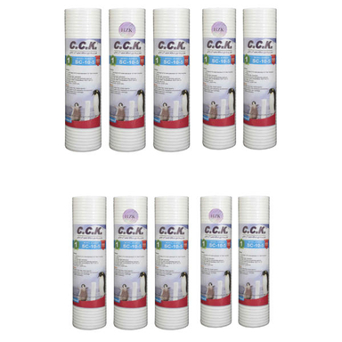 فیلتر دستگاه تصفیه کننده آب سی سی کا مدل pp 5 micron-HZK بسته 10 عددی